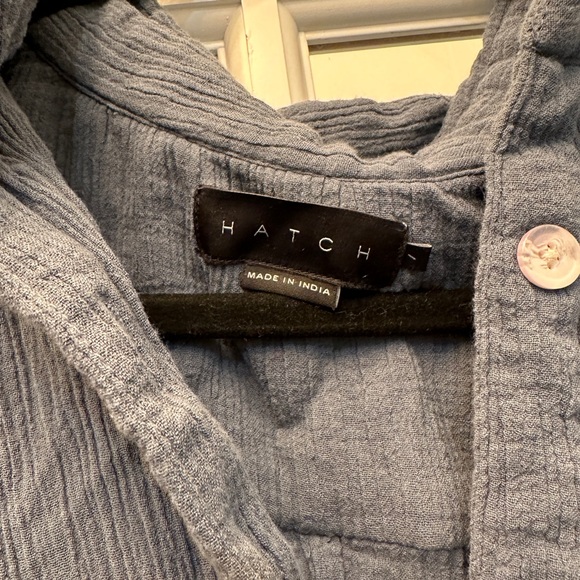 Hatch Lenora Grey Blue Maternity Romper Size 1 - Picture 6 of 7